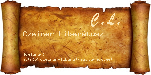 Czeiner Liberátusz névjegykártya